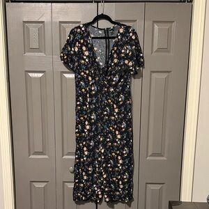 Wild Fable Black Floral Jumpsuit